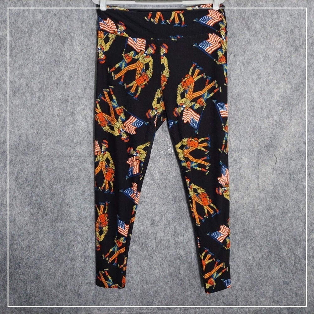 Lularoe Leggings Tall Curvy Patriotic Flag Lincoln Independence USA Hi Rise‎
